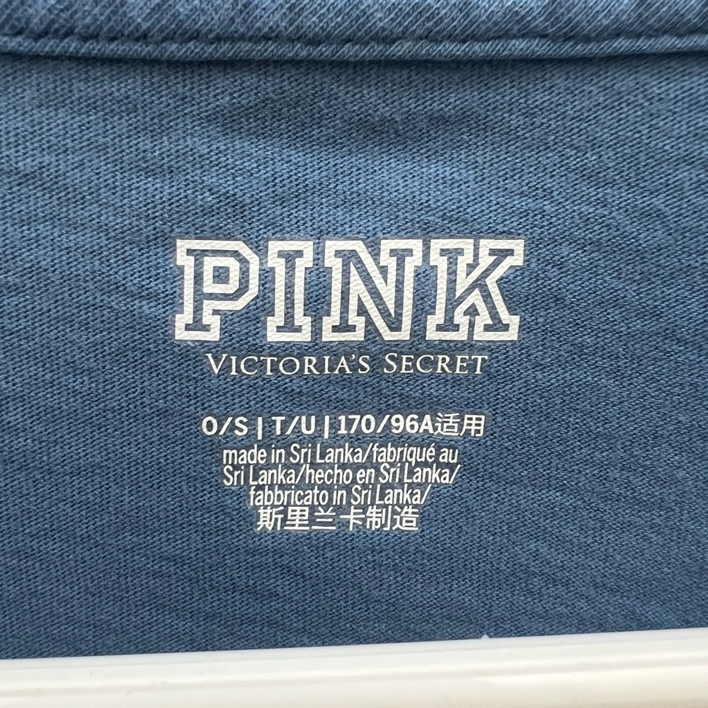 Pink Women’s Blue O/S T Shirt With Logo Be You - Picture 6 of 9